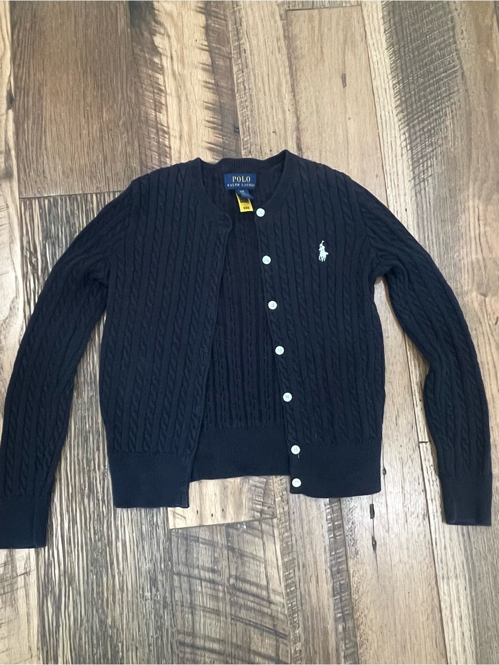 Ralph Lauren Cable knit cardigan blue label girl 7